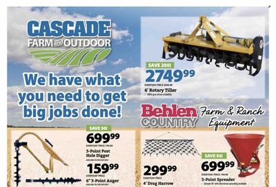 Cascade Farm And Outdoor (OR, WA) Weekly Ad Flyer Specials September 20 to September 26, 2023