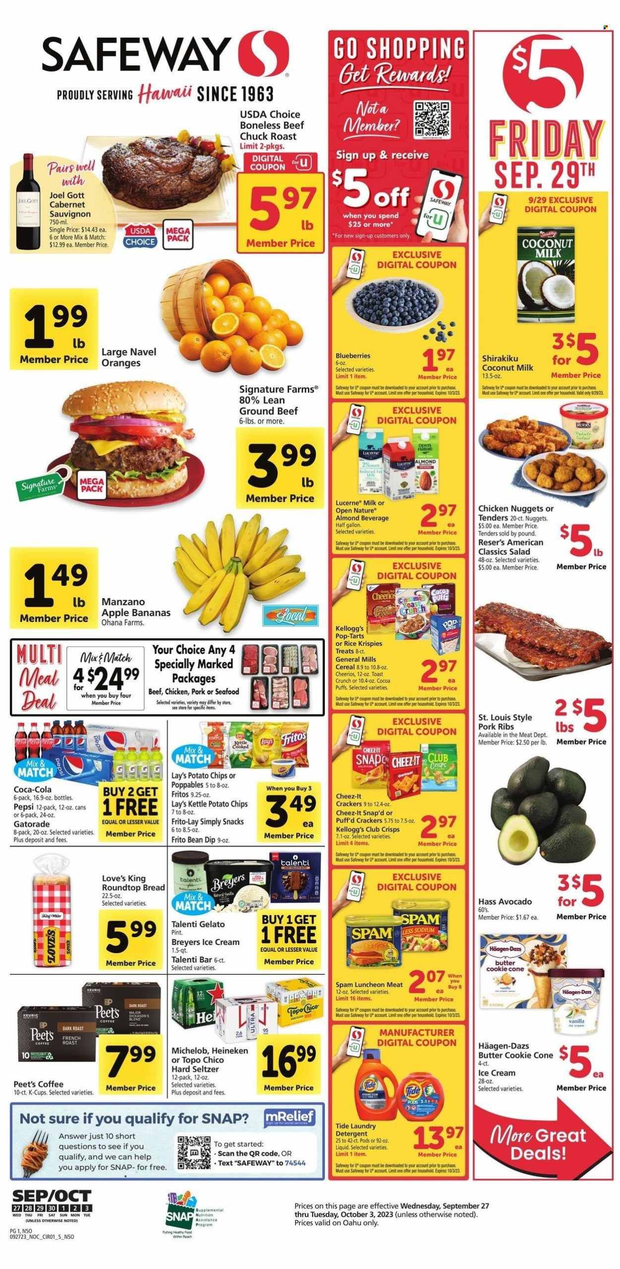 Safeway (HI) Weekly Ad Flyer Specials September 27 to October 3, 2023