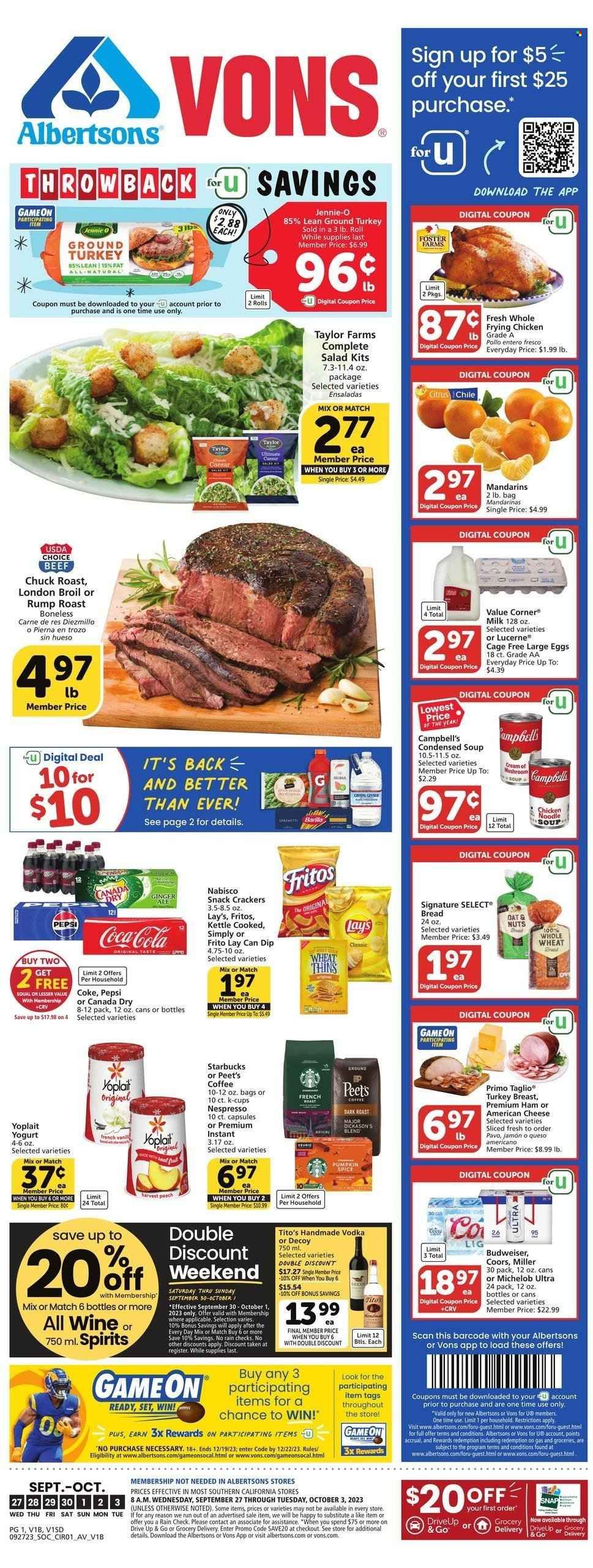 Vons (CA) Weekly Ad Flyer Specials September 27 to October 3, 2023