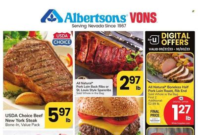 Vons (NV) Weekly Ad Flyer Specials September 27 to October 3, 2023