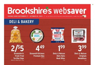 Brookshires (AR, LA, TX) Weekly Ad Flyer Specials September 27 to October 3, 2023