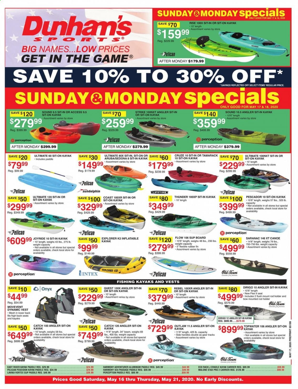 Dunham's Sports Weekly Ad & Flyer May 16 to 21