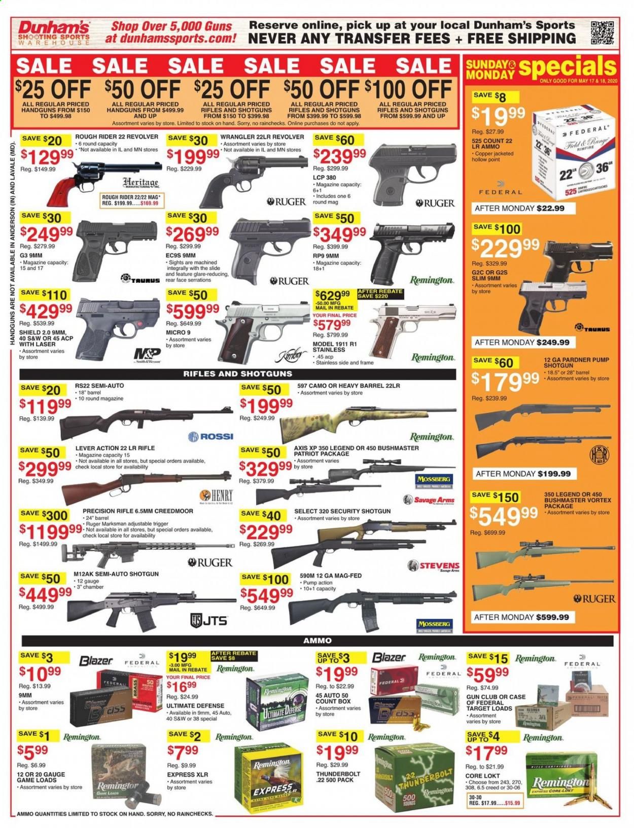 Dunham's Sports Weekly Ad & Flyer May 16 to 21