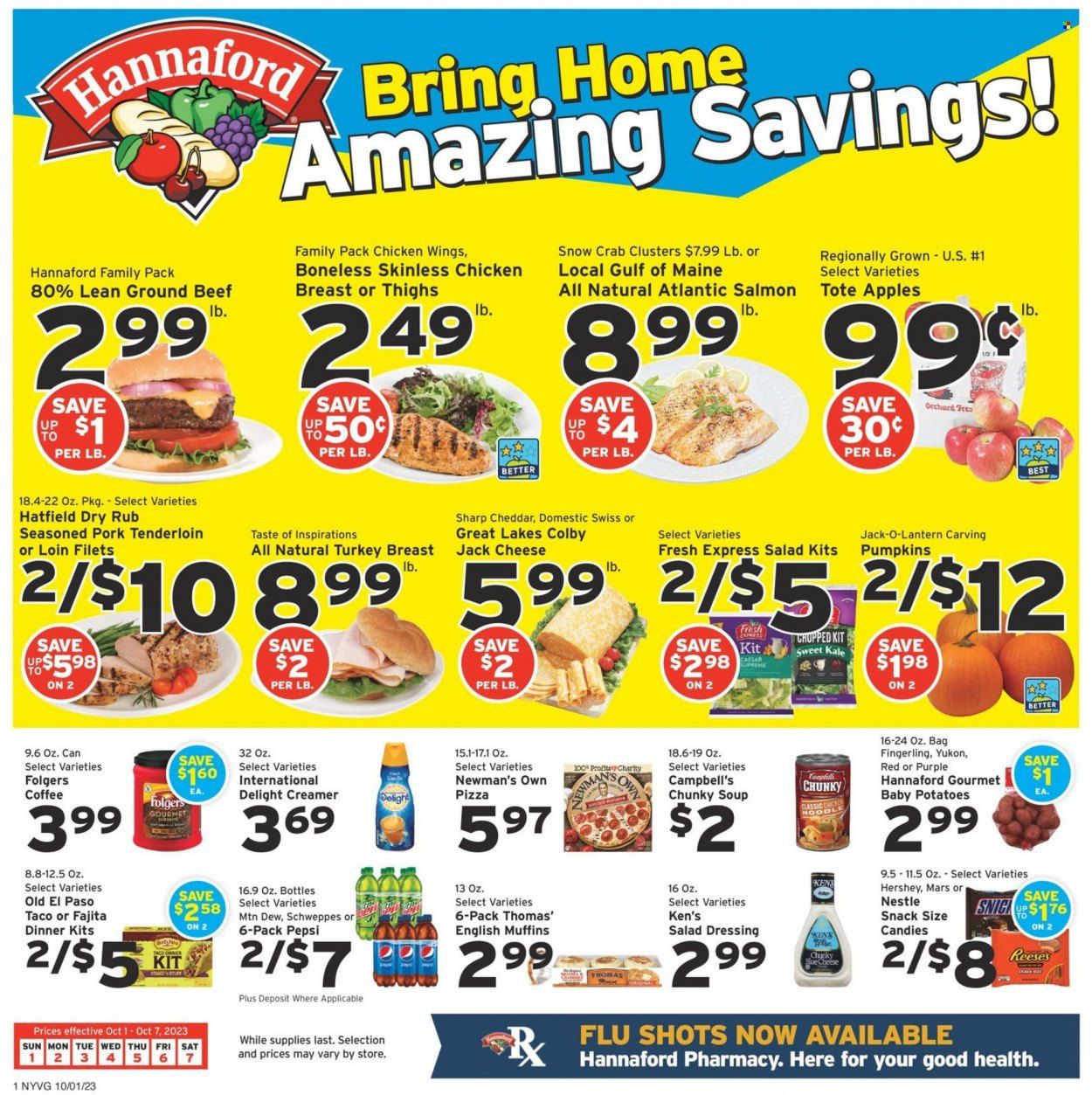 Hannaford (NY) Weekly Ad Flyer Specials October 1 to October 7, 2023