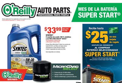 O'Reilly Auto Parts Weekly Ad Flyer Specials September 27 to October 24, 2023