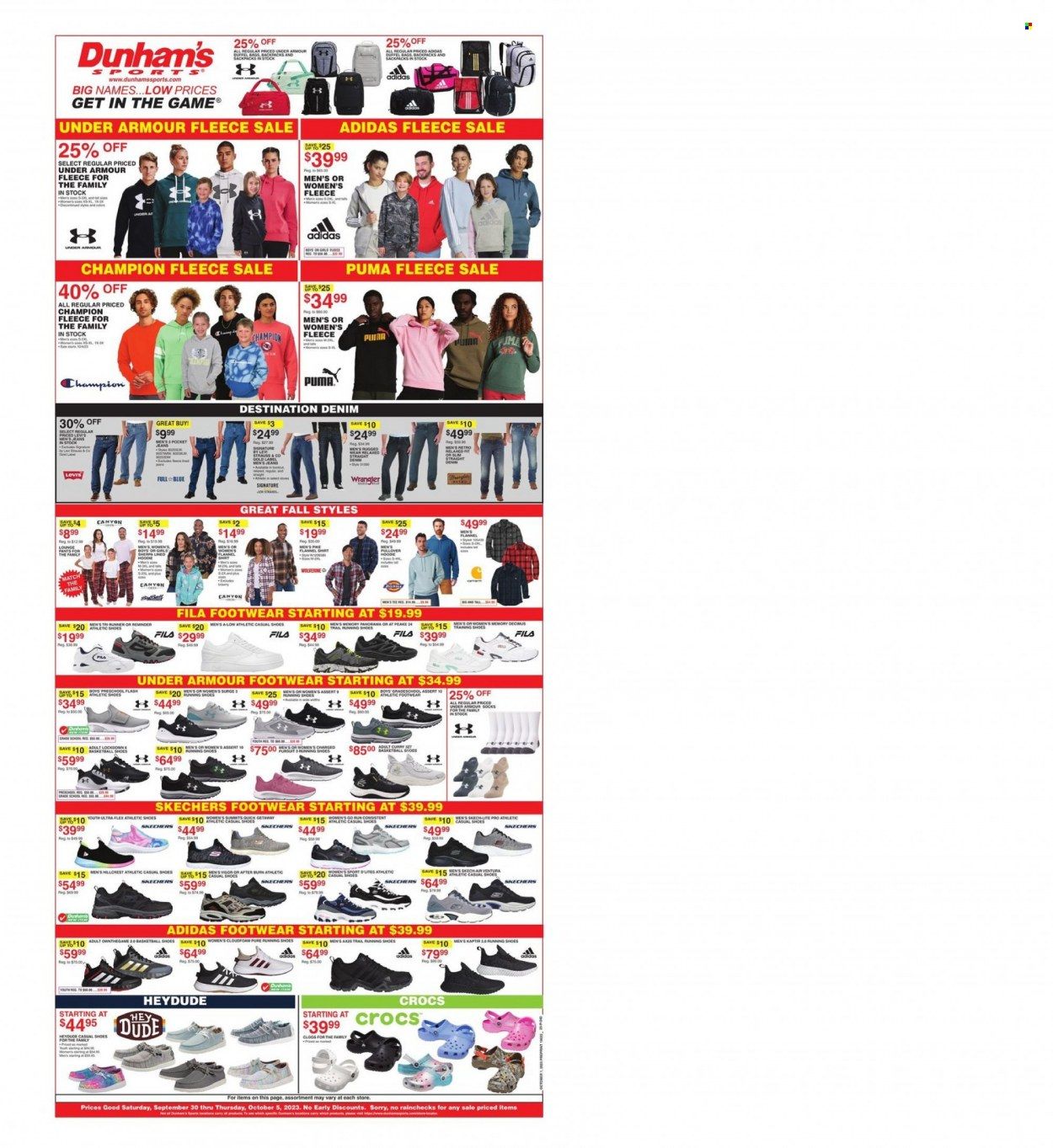 Dunham's Sports (MI, PA, WI) Weekly Ad Flyer Specials September 30 to October 5, 2023