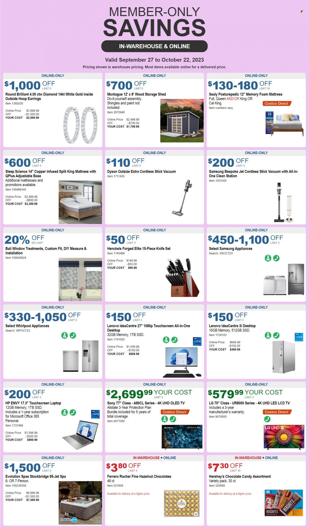 Costco Weekly Ad Flyer Specials September 27 to October 22, 2023