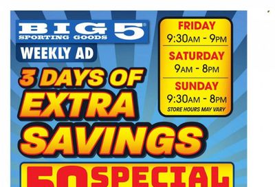 Big 5 (AZ, CA, CO, ID, NM, OR, UT, WA) Weekly Ad Flyer Specials September 29 to October 1, 2023