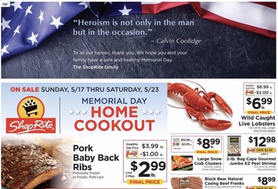ShopRite Weekly Ad & Flyer May 17 to 23