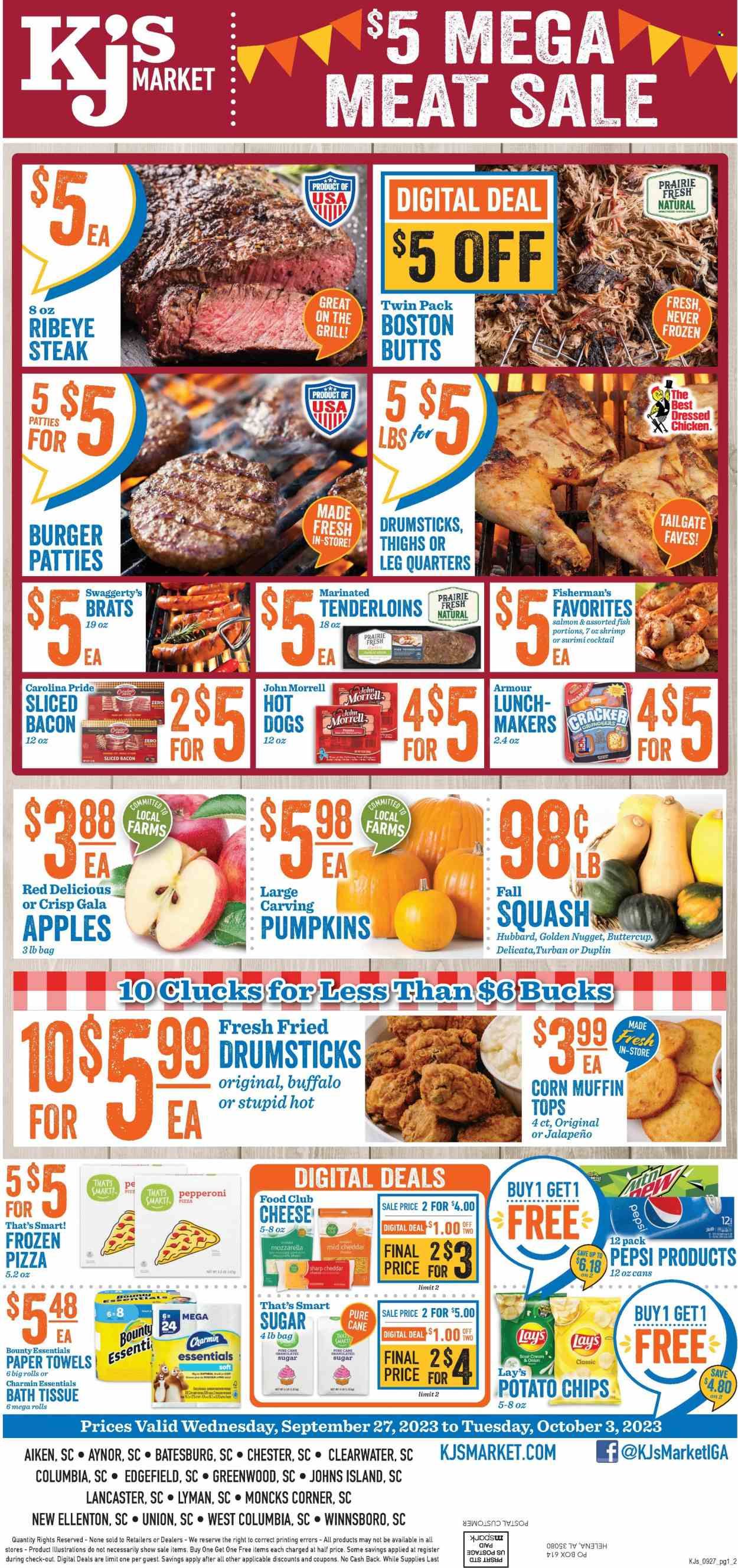 KJ´s Market (GA, SC) Weekly Ad Flyer Specials September 27 to October 3, 2023