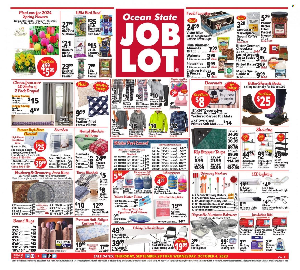 Ocean State Job Lot (CT, MA, ME, NH, NJ, NY, RI, VT) Weekly Ad Flyer Specials September 28 to October 4, 2023