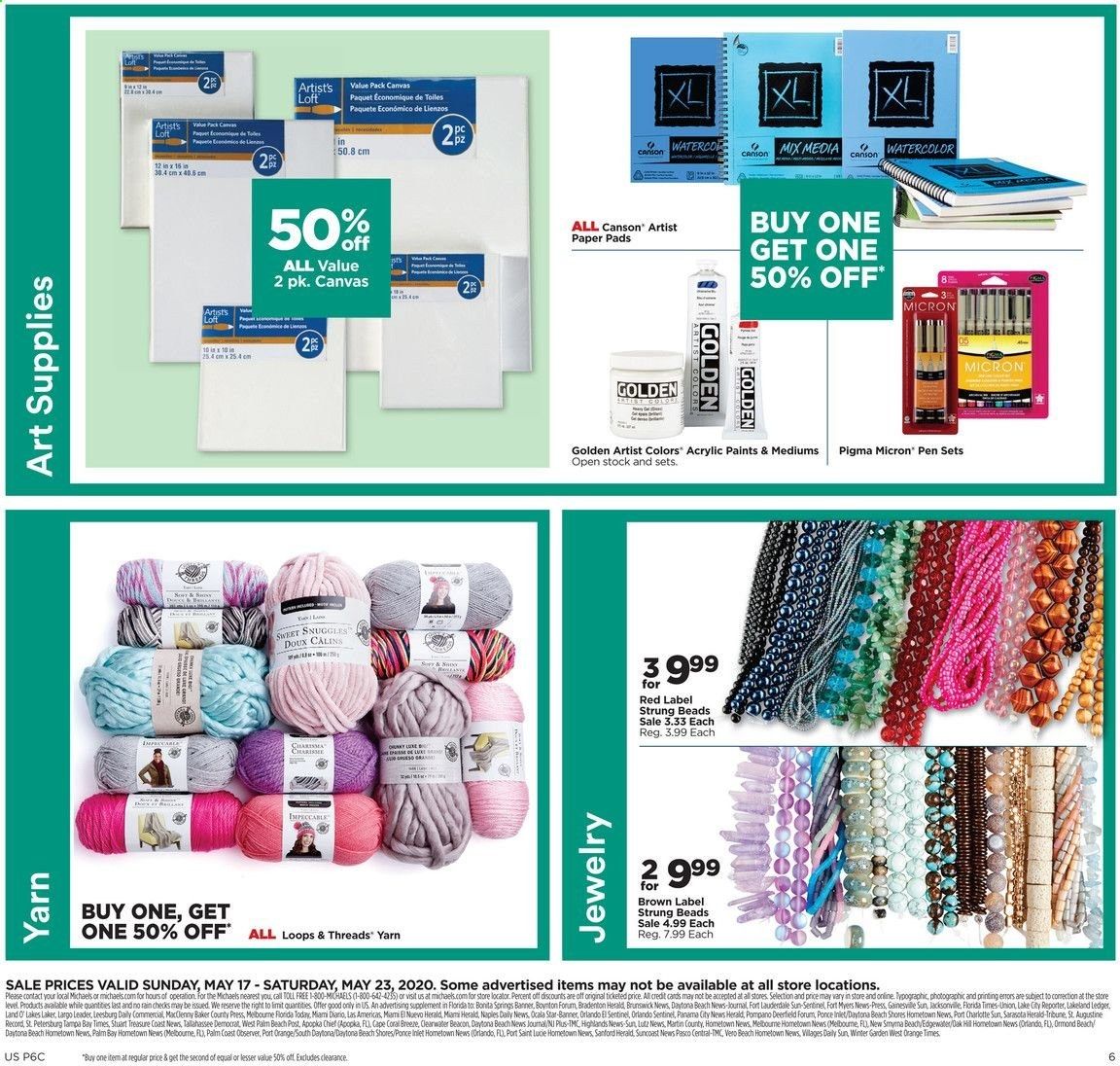 Michaels Weekly Ad & Flyer May 17 to 23