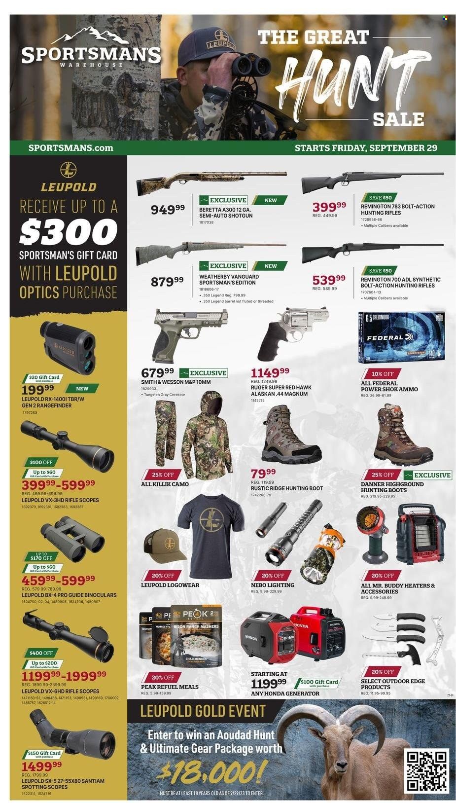 Sportsman's Warehouse Weekly Ad Flyer Specials September 29 to October 15, 2023