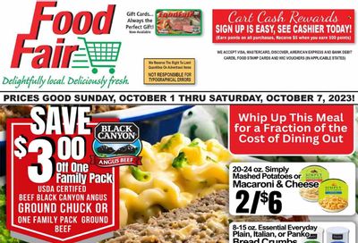 Food Fair Market (KY, OH, WV) Weekly Ad Flyer Specials October 1 to October 7, 2023
