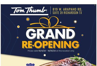 Tom Thumb (TX) Weekly Ad Flyer Specials October 4 to October 10, 2023