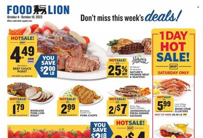 Food Lion (SC) Weekly Ad Flyer Specials October 4 to October 10, 2023