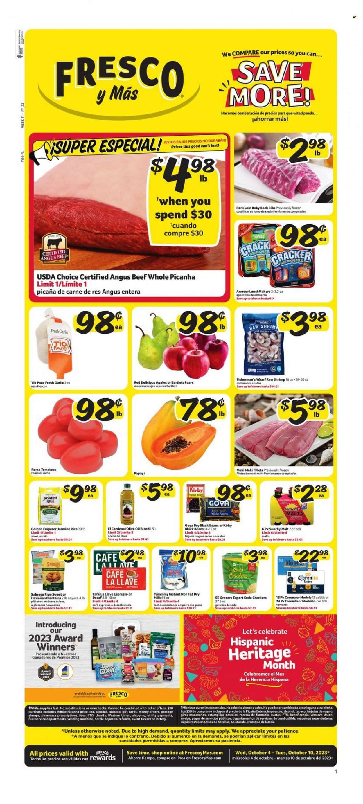 Fresco y Más (FL) Weekly Ad Flyer Specials October 4 to October 10, 2023