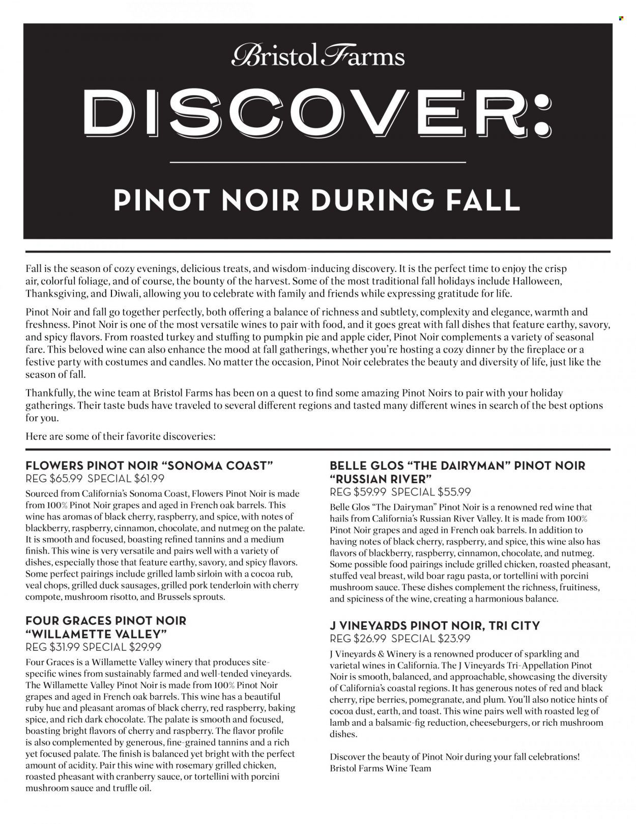 Bristol Farms (CA) Weekly Ad Flyer Specials October 1 to October 31, 2023
