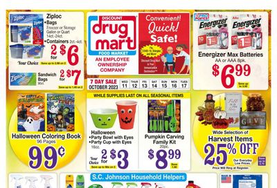 Discount Drug Mart (OH) Weekly Ad Flyer Specials October 11 to October 17, 2023