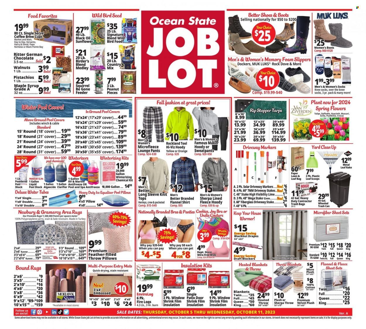 Ocean State Job Lot (CT, MA, ME, NH, NJ, NY, RI, VT) Weekly Ad Flyer Specials October 5 to October 11, 2023