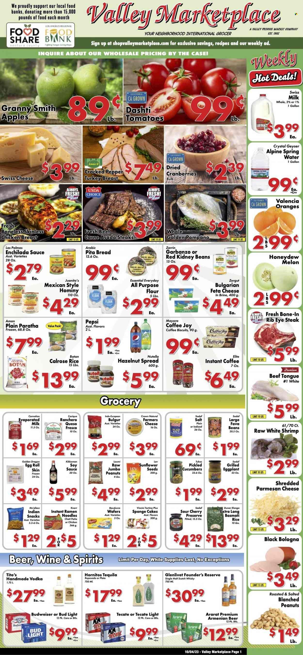 Valley Marketplace (CA) Weekly Ad Flyer Specials October 4 to October 10, 2023