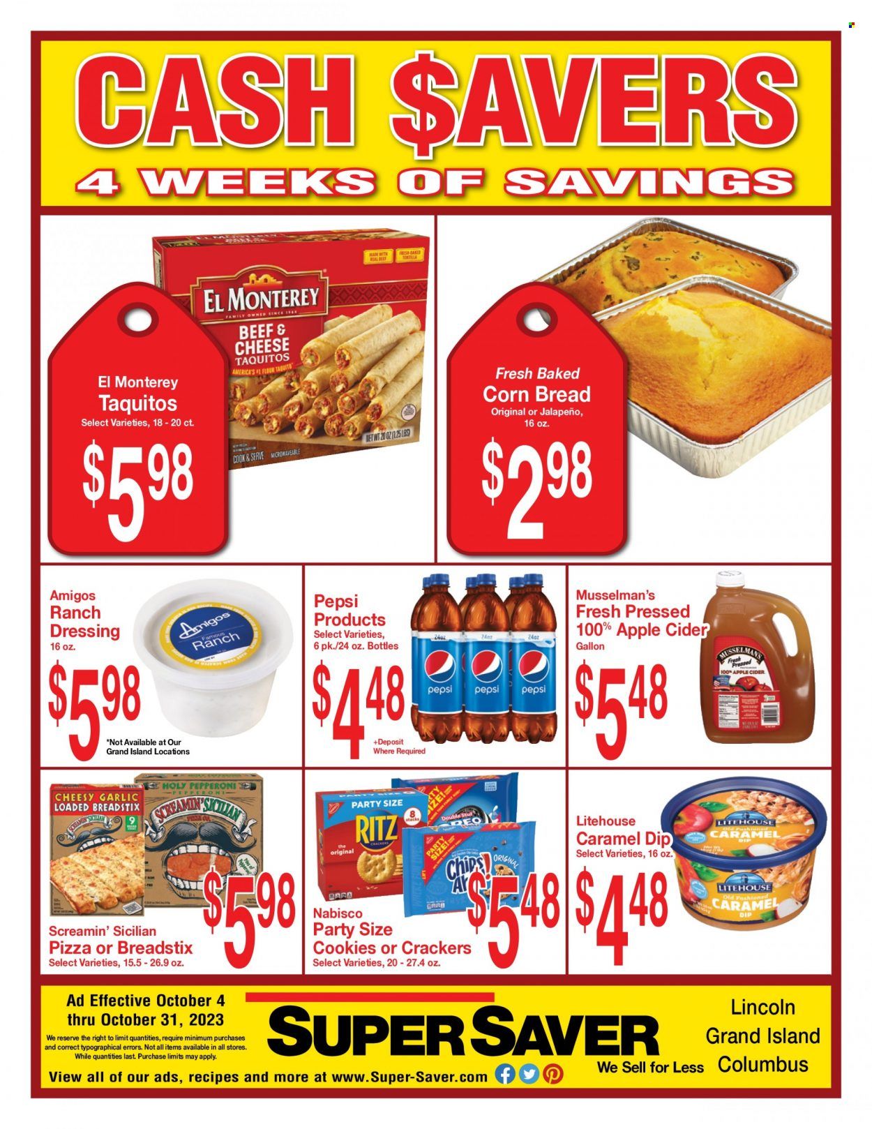 Super Saver Weekly Ad Flyer Specials October 4 to October 31, 2023