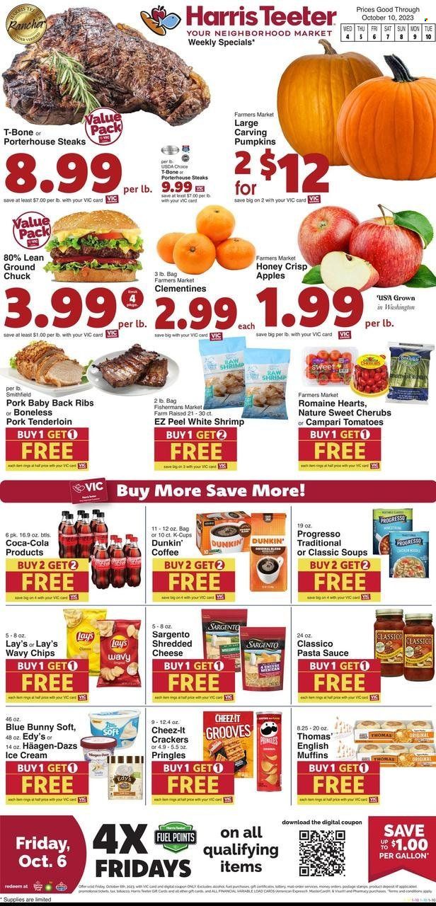 Harris Teeter Weekly Ad Flyer Specials October 4 to October 10, 2023