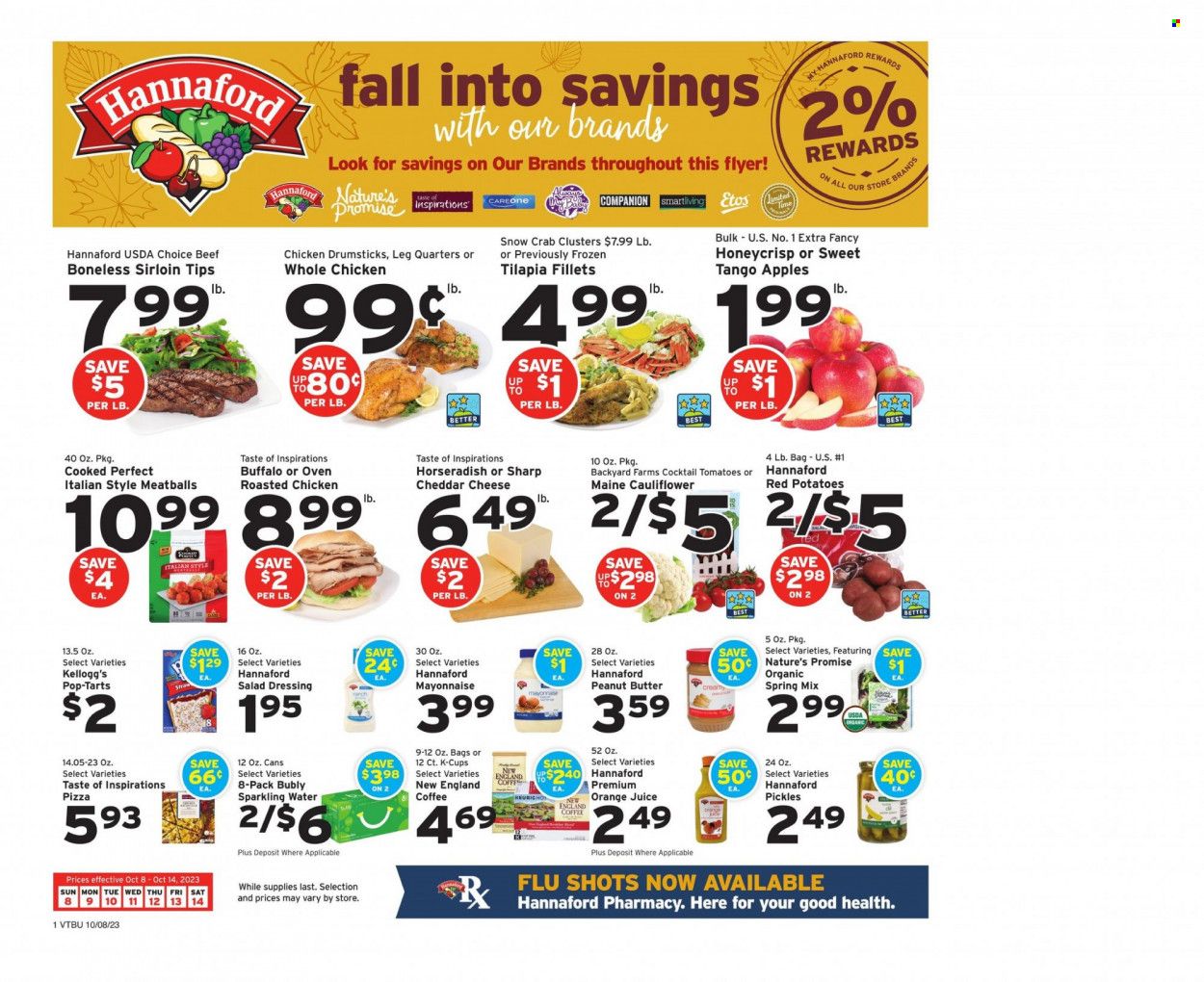 Hannaford (VT) Weekly Ad Flyer Specials October 8 to October 14, 2023