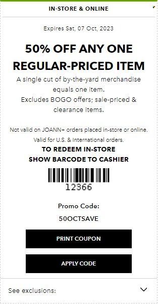 JOANN Weekly Ad Flyer Specials October 6 to October 31, 2023
