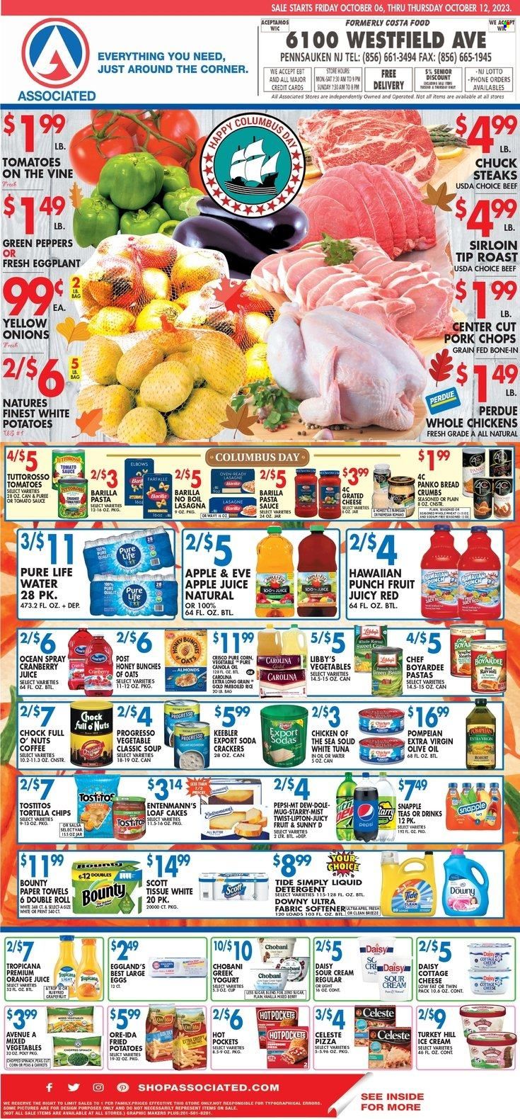 Associated Supermarkets (NY) Weekly Ad Flyer Specials October 6 to October 12, 2023