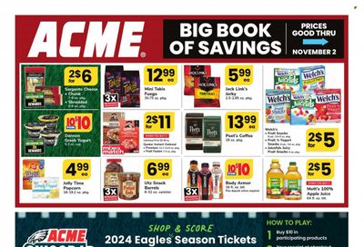 ACME (DE, NJ, NY, PA) Weekly Ad Flyer Specials October 6 to November 2, 2023