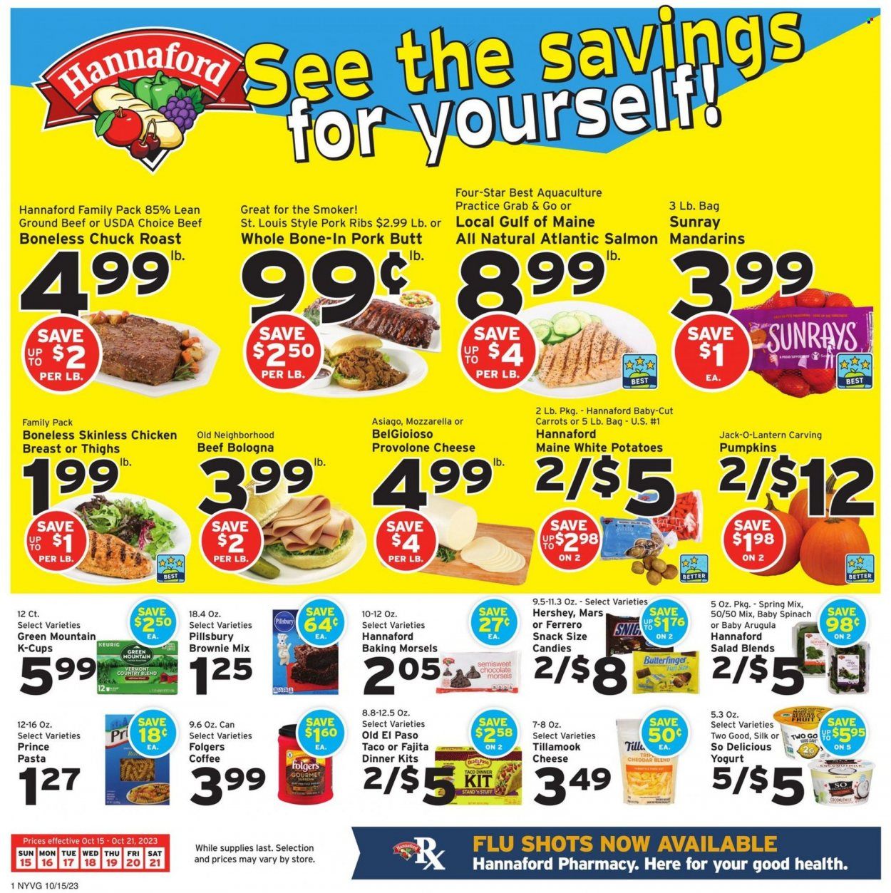 Hannaford (NY) Weekly Ad Flyer Specials October 15 to October 21, 2023