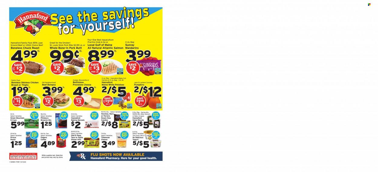 Hannaford (NH) Weekly Ad Flyer Specials October 15 to October 21, 2023