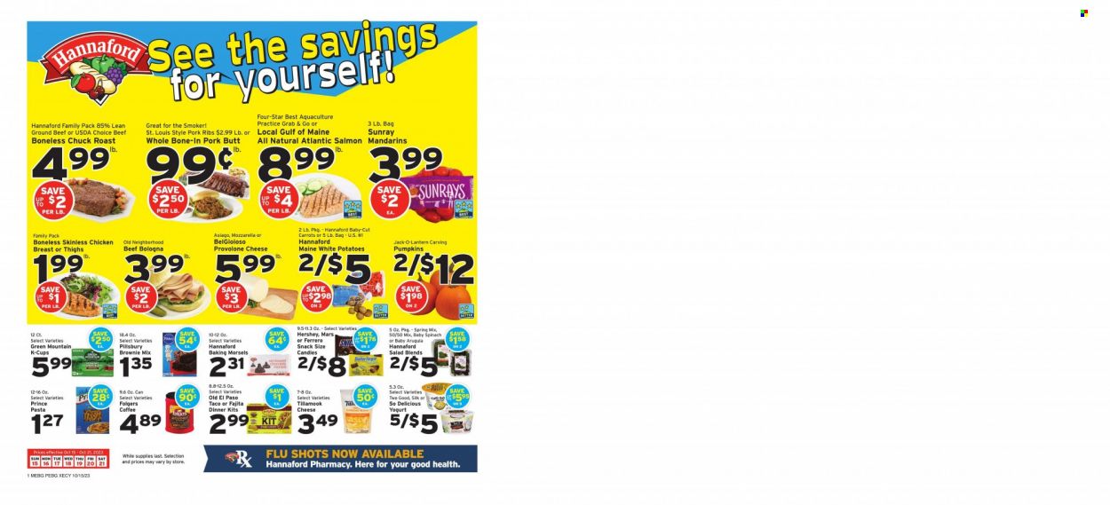 Hannaford (ME) Weekly Ad Flyer Specials October 15 to October 21, 2023