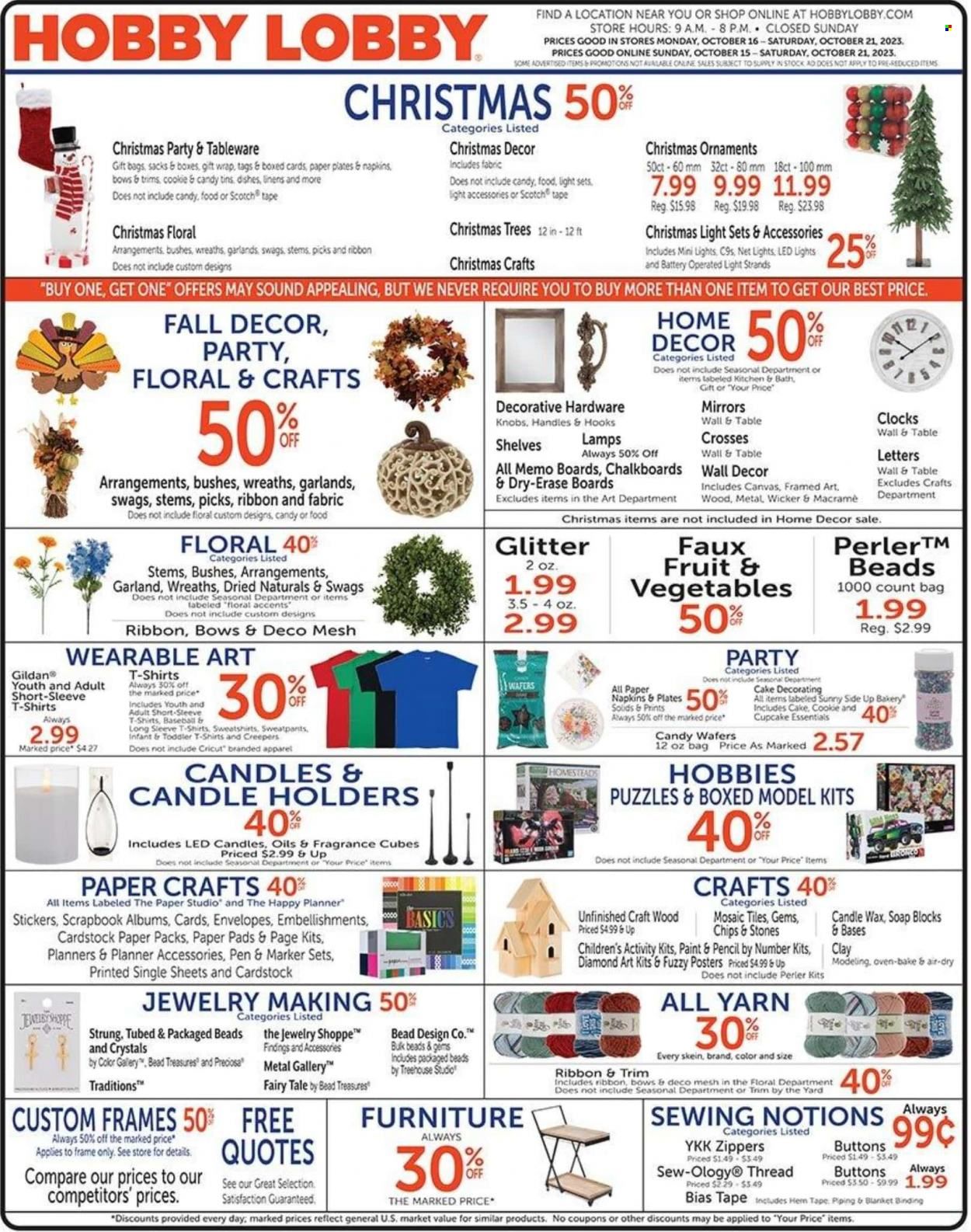 Hobby Lobby Weekly Ad Flyer Specials October 15 to October 21, 2023