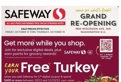 Safeway (DC) Weekly Ad Flyer Specials October 13 to October 19, 2023