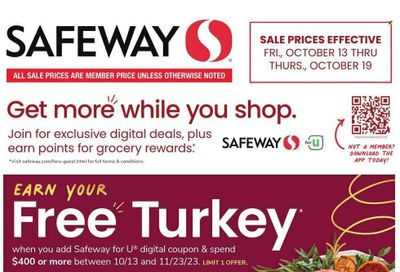 Safeway (DC) Weekly Ad Flyer Specials October 13 to October 19, 2023