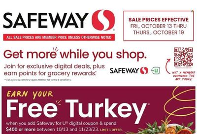Safeway (DC, MD) Weekly Ad Flyer Specials October 13 to October 19, 2023