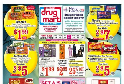 Discount Drug Mart (OH) Weekly Ad Flyer Specials October 18 to October 24, 2023