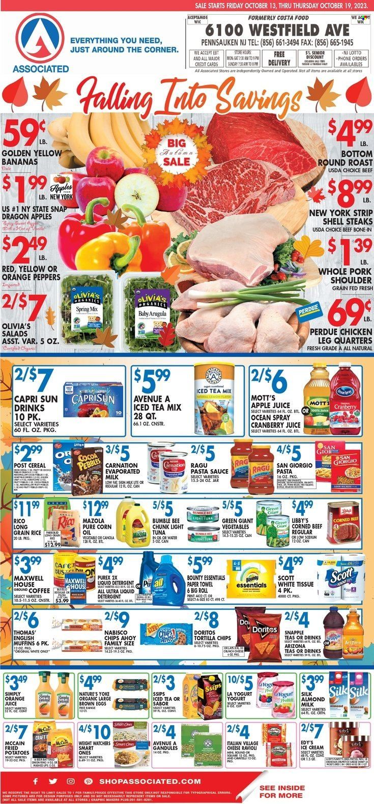 Associated Supermarkets (NY) Weekly Ad Flyer Specials October 13 to October 19, 2023
