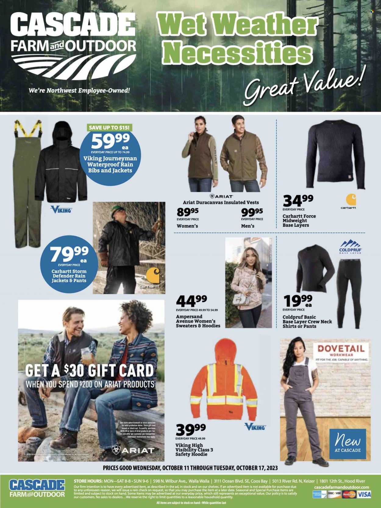 Cascade Farm And Outdoor (OR, WA) Weekly Ad Flyer Specials October 11 to October 17, 2023
