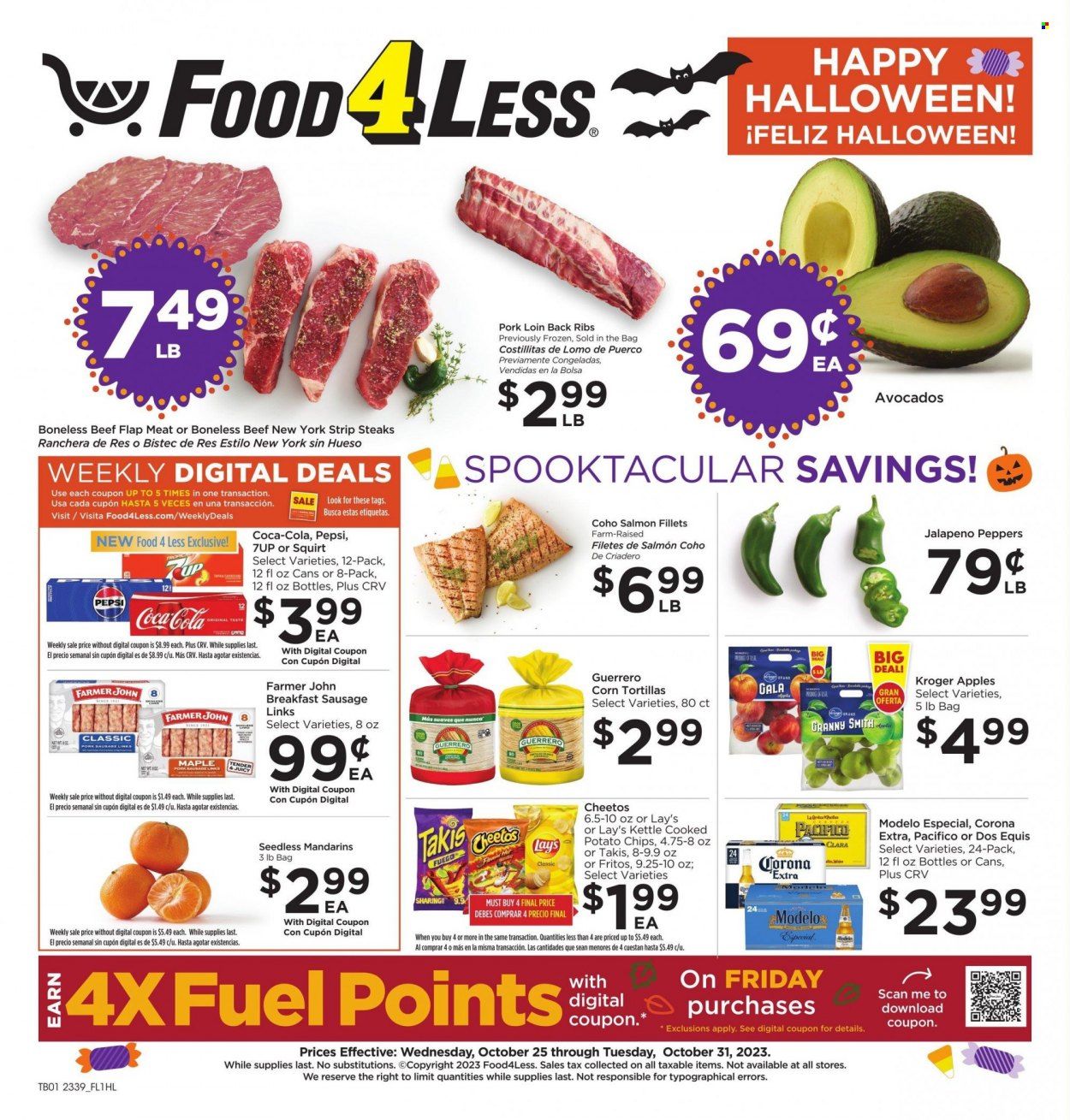 Food 4 Less (CA) Weekly Ad Flyer Specials October 25 to October 31, 2023