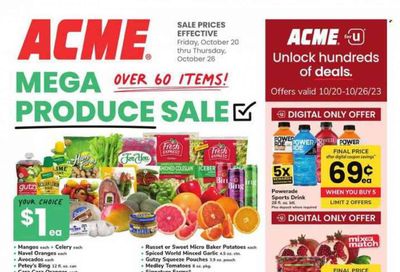 ACME (DE, NJ, NY, PA) Weekly Ad Flyer Specials October 20 to October 26, 2023