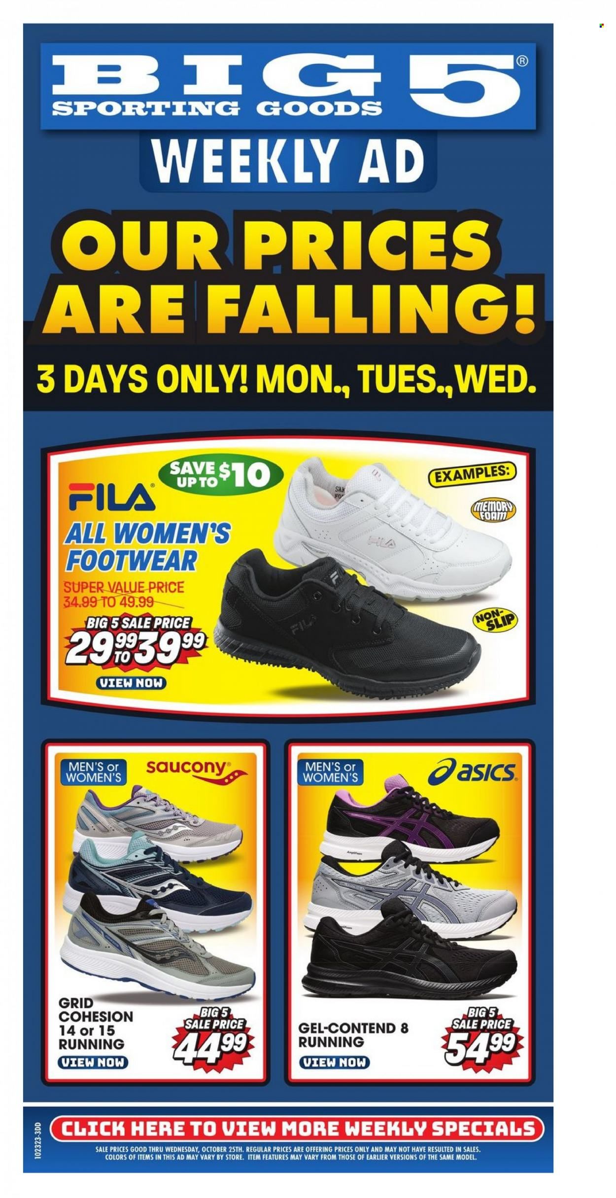 Big 5 (AZ, CA, CO, ID, NM, OR, UT, WA) Weekly Ad Flyer Specials October 23 to October 25, 2023