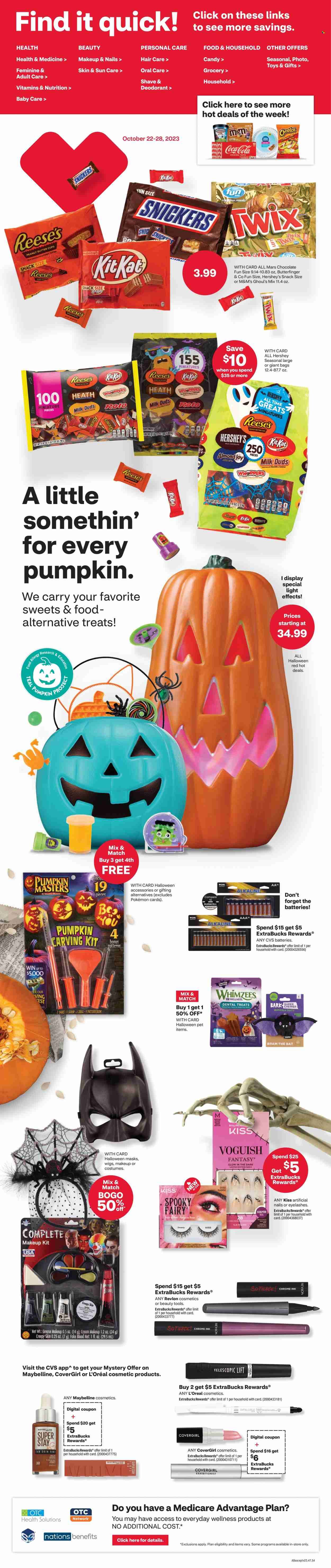 CVS Pharmacy Weekly Ad Flyer Specials October 22 to October 29, 2023