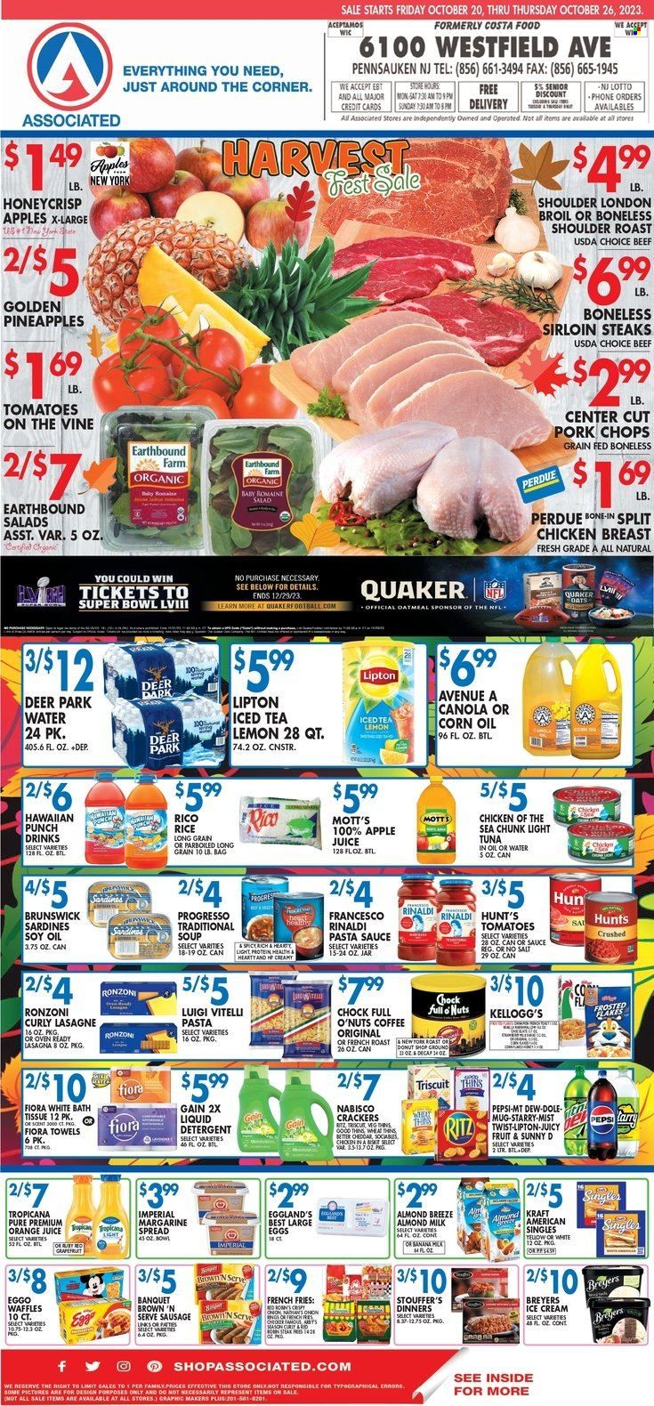 Associated Supermarkets (NY) Weekly Ad Flyer Specials October 20 to October 26, 2023