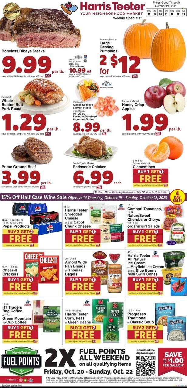 Harris Teeter Weekly Ad Flyer Specials October 18 to October 24, 2023