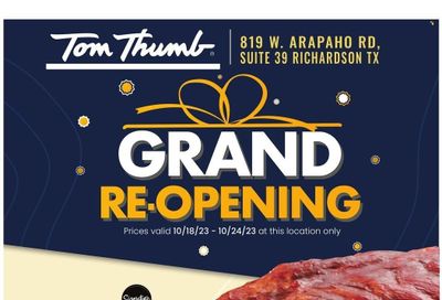 Tom Thumb (TX) Weekly Ad Flyer Specials October 18 to October 24, 2023