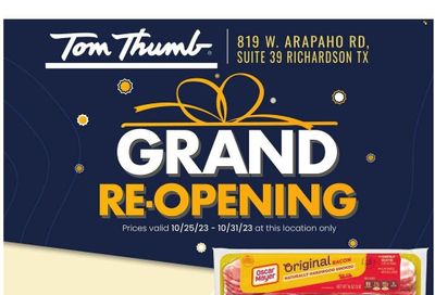 Tom Thumb (TX) Weekly Ad Flyer Specials October 25 to October 31, 2023