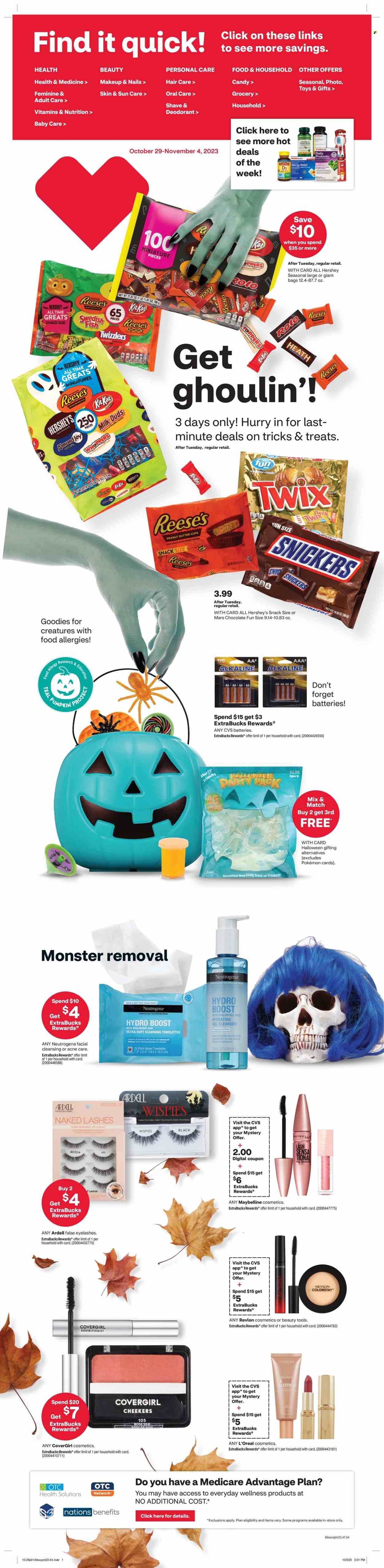 CVS Pharmacy Weekly Ad Flyer Specials October 29 to November 4, 2023
